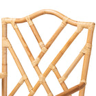bali & pari Delta Modern and Contemporary Natural Finished Rattan Dining Chair