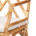 bali & pari Delta Modern and Contemporary Natural Finished Rattan Dining Chair