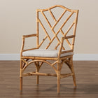 bali & pari Delta Modern and Contemporary Natural Finished Rattan Dining Chair