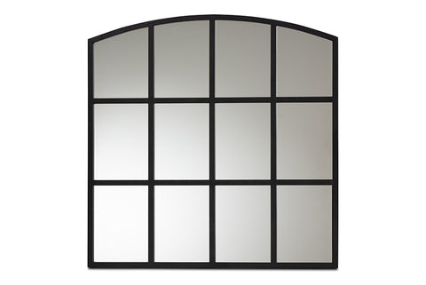 Baxton Studio Barrington Modern and Contemporary Black Finished Metal Accent Wall Mirror