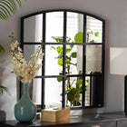 Baxton Studio Barrington Modern and Contemporary Black Finished Metal Accent Wall Mirror