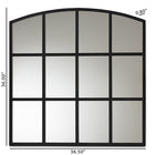 Baxton Studio Barrington Modern and Contemporary Black Finished Metal Accent Wall Mirror