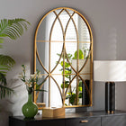 Baxton Studio Celerina Modern and Contemporary Gold Finished Metal Accent Wall Mirror