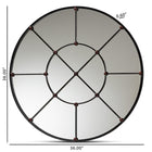Baxton Studio Ohara Modern and Contemporary Black Finished Metal Accent Wall Mirror