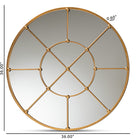 Baxton Studio Ohara Modern and Contemporary Gold Finished Metal Accent Wall Mirror