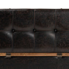 Baxton Studio Gendry Modern Rustic Transitional Dark Brown Faux Leather Upholstered and Oak Brown Finished Wood Large Storage Ottoman