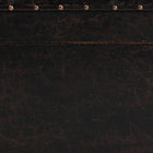 Baxton Studio Janna Rustic Transitional Dark Brown Faux Leather Upholstered and Oak Brown Finished Wood Storage Ottoman