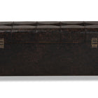 Baxton Studio Janna Rustic Transitional Dark Brown Faux Leather Upholstered and Oak Brown Finished Wood Storage Ottoman