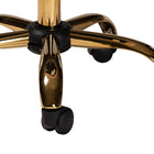 Baxton Studio Kabira Contemporary Glam and Luxe Blush Pink Velvet Fabric and Gold Metal Swivel Office chair