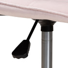 Baxton Studio Kabira Contemporary Glam and Luxe Blush Pink Velvet Fabric and Gold Metal Swivel Office chair