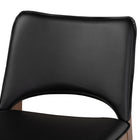 Baxton Studio Afton Mid-Century Modern Black Faux Leather Upholstered and Walnut Brown Finished Wood 7-Piece Dining Set