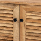 Baxton Studio Coolidge Modern and Contemporary Oak Brown Finished Wood 2-Door Shoe Storage Cabinet