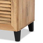 Baxton Studio Coolidge Modern and Contemporary Oak Brown Finished Wood 1-Drawer Shoe Storage Cabinet