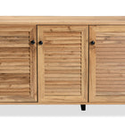 Baxton Studio Coolidge Modern and Contemporary Oak Brown Finished Wood 3-Door Shoe Storage Cabinet
