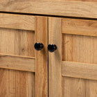 Baxton Studio Glidden Modern and Contemporary Oak Brown Finished Wood 1-Drawer Shoe Storage Cabinet