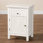 Baxton Studio Lambert Classic and Traditional White Finished Wood 1-Drawer End Table