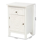 Baxton Studio Lambert Classic and Traditional White Finished Wood 1-Drawer End Table