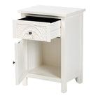 Baxton Studio Lambert Classic and Traditional White Finished Wood 1-Drawer End Table