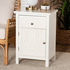 Baxton Studio Lambert Classic and Traditional White Finished Wood 1-Drawer End Table
