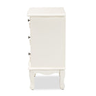 Baxton Studio Callen Classic and Traditional White Finished Wood 3-Drawer End Table