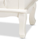 Baxton Studio Callen Classic and Traditional White Finished Wood 3-Drawer End Table
