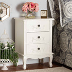 Baxton Studio Callen Classic and Traditional White Finished Wood 3-Drawer End Table