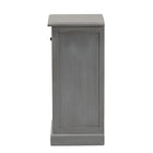 Baxton Studio Sheldon Modern and Contemporary Vintage Grey Finished Wood and Synthetic Rattan 3-Drawer End Table
