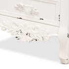 Baxton Studio Levron Classic and Traditional Walnut Brown and Antique White Finished Wood 3-Drawer End Table