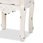 Baxton Studio Levron Classic and Traditional Two-Tone Walnut Brown and Antique White Finished Wood 2-Drawer End Table