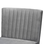 Baxton Studio Alvis Mid-Century Modern Grey Velvet Upholstered and Walnut Brown Finished Wood Dining Chair