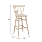 Zuo Tyce Barstool (Set of 2) Natural