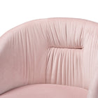Baxton Studio Ravenna Contemporary Glam and Luxe Blush Pink Velvet Fabric and Gold Metal Swivel Office Chair