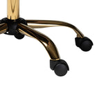 Baxton Studio Ravenna Contemporary Glam and Luxe Blush Pink Velvet Fabric and Gold Metal Swivel Office Chair