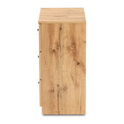 Baxton Studio Decon Modern and Contemporary Oak Brown Finished Wood 3-Drawer Storage Chest
