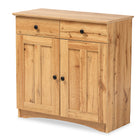Baxton Studio Lauren Modern and Contemporary Oak Brown Finished Wood 2-Door Buffet Kitchen Cabinet