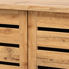 Baxton Studio Adalwin Modern and Contemporary Oak Brown Finished Wood 2-Door Shoe Storage Cabinet