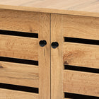 Baxton Studio Gisela Modern and Contemporary Oak Brown Finished Wood 2-Door Shoe Storage Cabinet