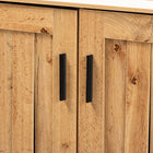 Baxton Studio Excel Modern and Contemporary Oak Brown Finished Wood 2-Door Storage Cabinet