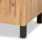 Baxton Studio Excel Modern and Contemporary Oak Brown Finished Wood 2-Door Storage Cabinet