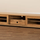 Baxton Studio Beasley Modern and Contemporary Oak Brown Finished Wood 1-Drawer TV Stand