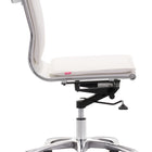Zuo Lider Plus Armless Office Chair White