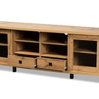 Baxton Studio Walda Modern and Contemporary Oak Brown Finished Wood 2-Drawer TV Stand