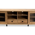 Baxton Studio Walda Modern and Contemporary Oak Brown Finished Wood 2-Drawer TV Stand