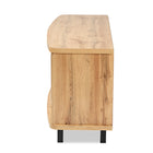 Baxton Studio Walda Modern and Contemporary Oak Brown Finished Wood 2-Drawer TV Stand