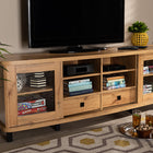 Baxton Studio Walda Modern and Contemporary Oak Brown Finished Wood 2-Drawer TV Stand 