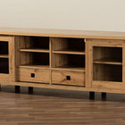 Baxton Studio Walda Modern and Contemporary Oak Brown Finished Wood 2-Drawer TV Stand