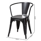 Baxton Studio Ryland Modern Industrial Dark Grey Finished Metal Dining Chair