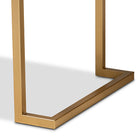 Baxton Studio Beagan Modern and Contemporary White Finished Wood and Gold Metal 2-Drawer Console Table