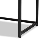 Baxton Studio Ardon Bohemian Light Brown Finished Wood and Black Metal 2-Door Storage Cabinet with Natural Rattan