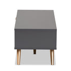 Baxton Studio Kelson Modern and Contemporary Dark Grey and Gold Finished Wood Coffee Table
